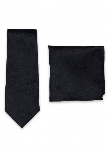 Set de cravate aus dem gleichen Stoff und Farbe