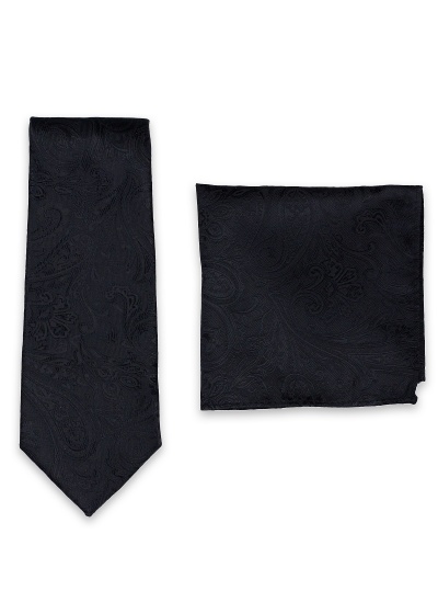 Set cravate d'affaires et foulard décoratif motif