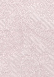 Set cravate et pochette motif paisley blush-rose