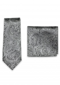 Set cravate et foulard cavalier motif paisley