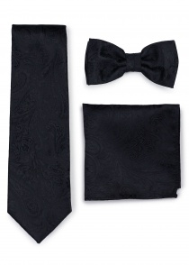 Set : Cravate, noeud papillon homme, foulard