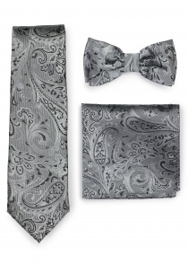 Set : Cravate, noeud papillon homme, foulard