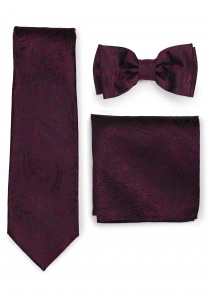 Set : Cravate, noeud papillon, foulard cavalier