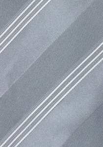Cravate gris rayée XXL