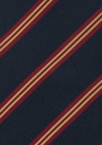 Cravate clip Sussex bleu nuit, rouge et or