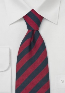 Cravate XXL classique rouge bleu marine "Grenadier