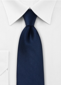 Cravate XXL bleu nuit unie