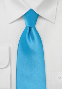 Cravate extra longue unie bleu ciel