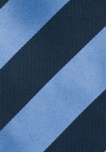 Cravate rayures larges bleu foncé bleu clair