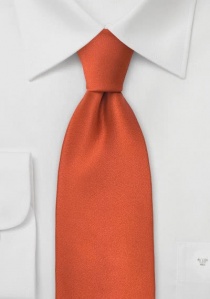 Cravate XXL unie orange cuivré