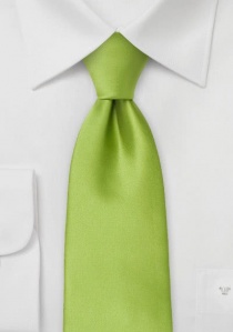 Cravate clip vert citron unie