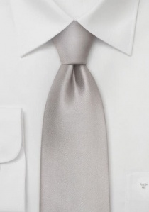 Cravate unie gris perle