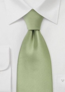 Cravate unie vert clair microfibre