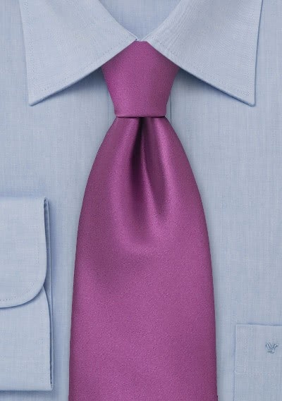 Krawatte violett einfarbig Krawatte violett einfarbig
