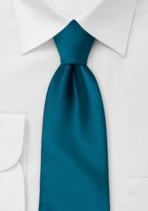 Cravate clip microfibre Moulins en turquoise
