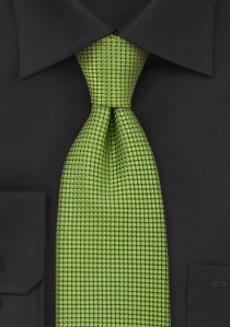 Cravate vert pomme géométrique