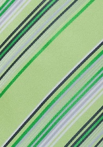 Cravate rayée nuances vertes