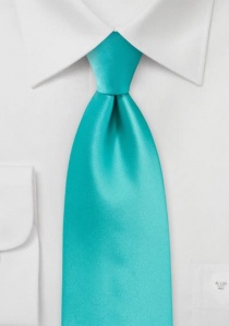 Cravate bleu cyan unie