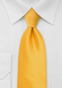 Cravate unie jaune safran