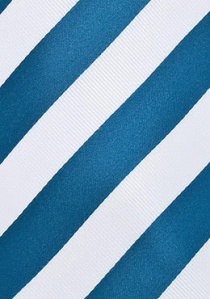 Cravate à rayures bleu clair blanc