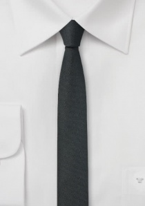 Cravate très étroite noir charbon