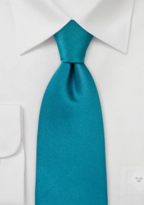 Cravate à clipser vert turquoise