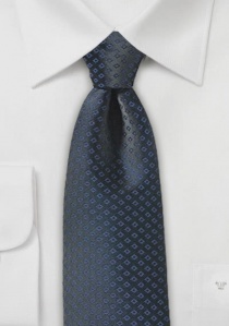 Cravate d'affaires noir asphalte bleu boîte