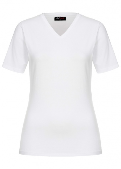 Weißes Damen-Shirt mit Stretch (chefmade)