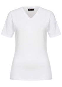 Weißes Damen-Shirt mit Stretch (chefmade)