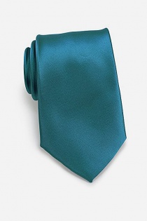 Cravate unie bleu canard