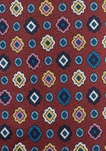 Cravate en soie pour hommes Emblèmes bordeaux