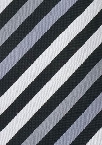 Cravate étroite à rayures grises