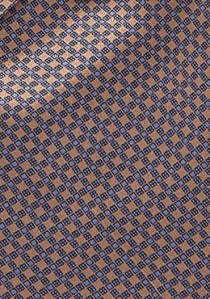 Cravate lavallière moka bleu clair dessin