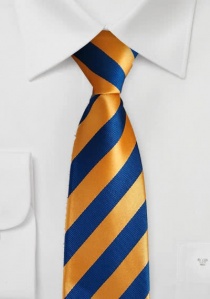 Cravate à élastique orange bleu roi