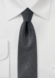 Cravate pailletée noire argentée