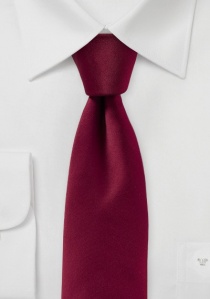 Cravate d'affaires à la mode unie rouge foncé
