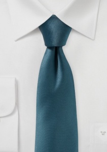 Cravate marquante unie turquoise foncé
