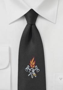 Cravate de pompier noire