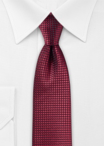 Cravate motif structuré rouge noir asphalte