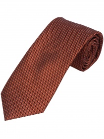 Cravate motif structuré orange noir