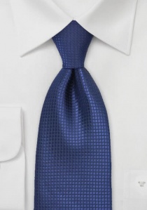 Cravate quadrillage bleu roi