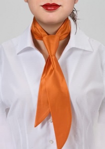 Cravate femme unie orange