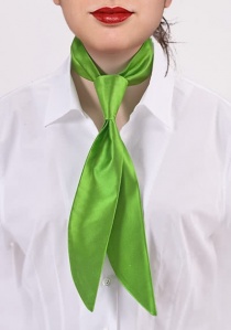 Cravate femme unie vert pomme