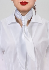 Cravate femme blanche Limoges