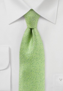 Cravate d'affaires chinée en vert pâle