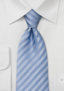 Cravate clip bleu rayée