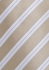 Cravate beige rayures italiennes