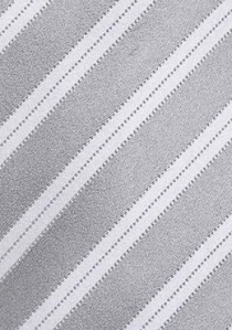 Cravate gris argenté rayures italiennes