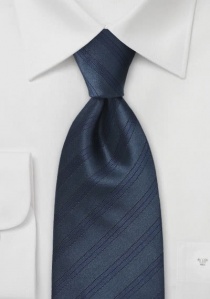 Cravate bleu nuit rayures italiennes