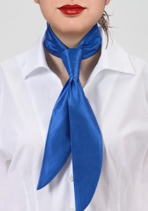 Cravate femme bleu profond unie